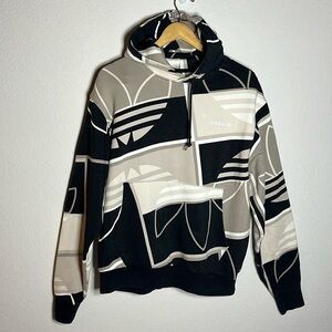 Adidas Originals Trefoil Hoodie Men’s Large Black, Beige and White
